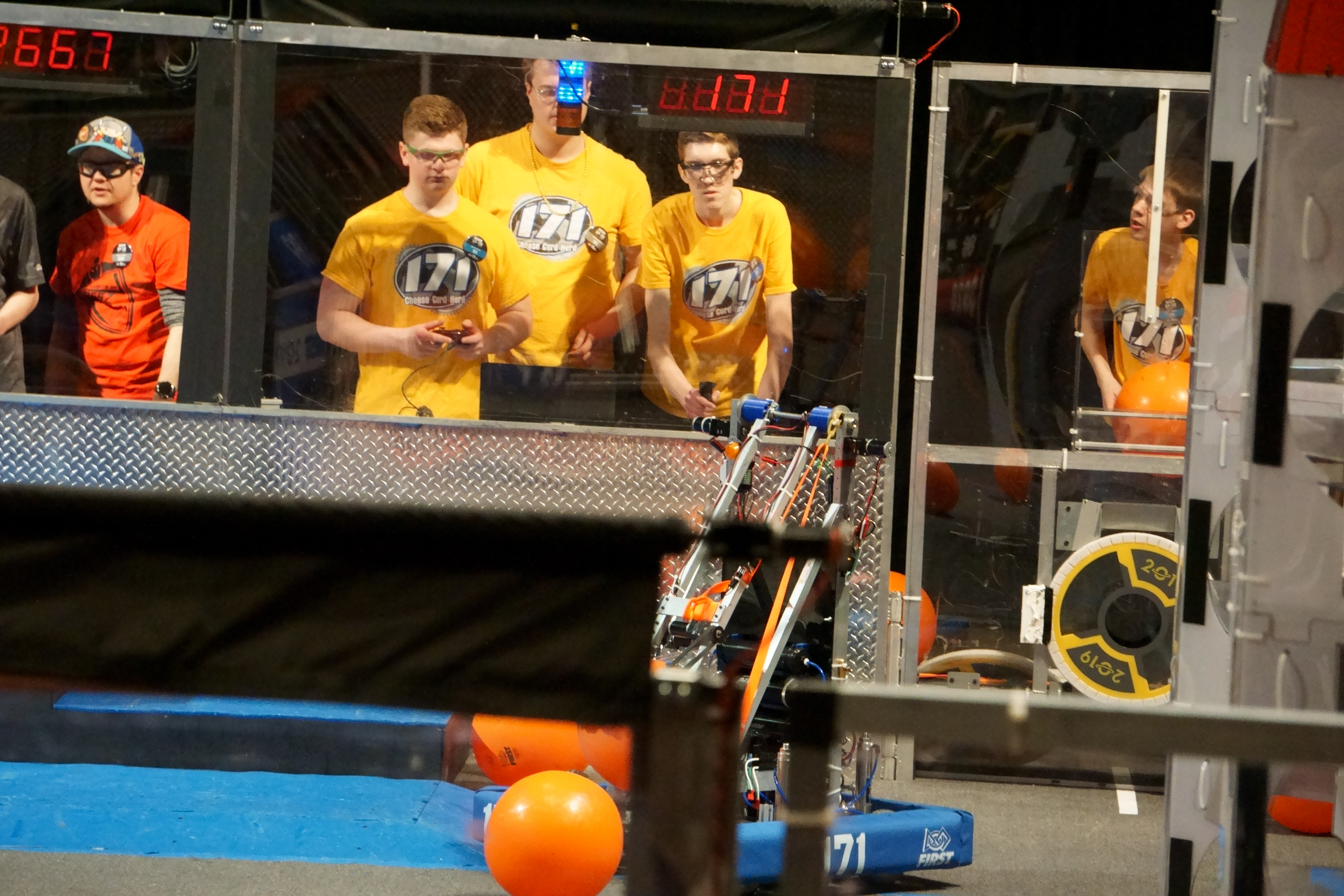 Me and partner driving the robot
